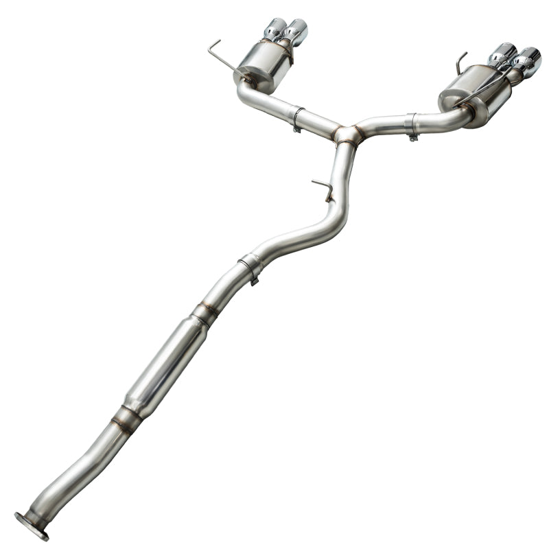 AWE Tuning + VA Sedan Touring Edition Exhaust - Chrome Silver Tips for 2015 Subaru WRX - view 6