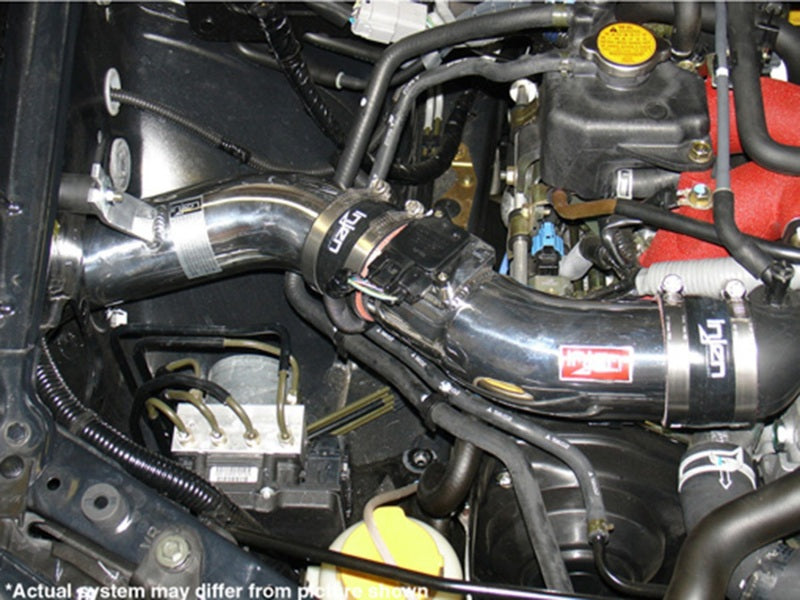Injen Wrinkle Red Cold Air Intake for 04-07 Subaru WRX/STI - view 8