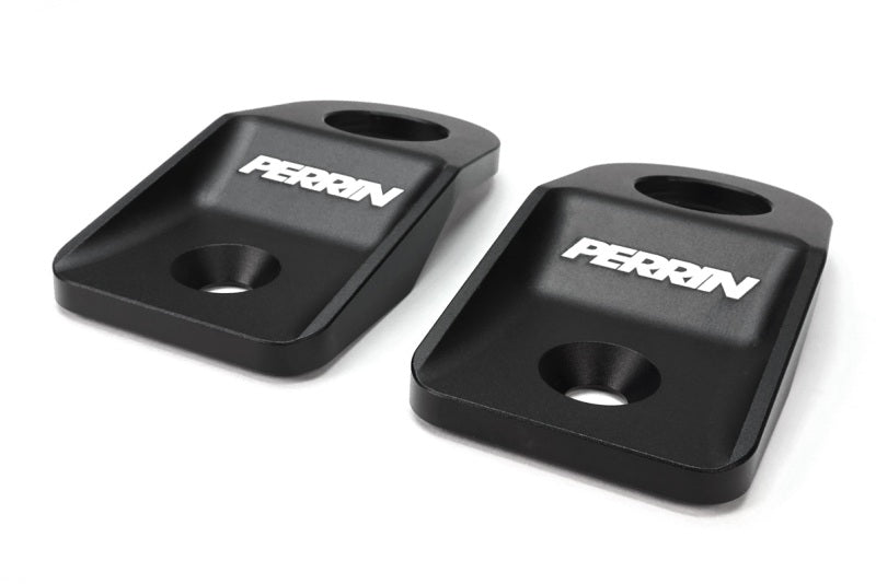 Perrin Performance PERRIN Outback Upper Radiator Bracket Set - Black for 08-14 Subaru WRX/STI/Impreza
