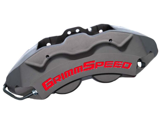 GrimmSpeed 4-Piston Brake Caliper Kit - Gray for 02-21 Subaru WRX/STI