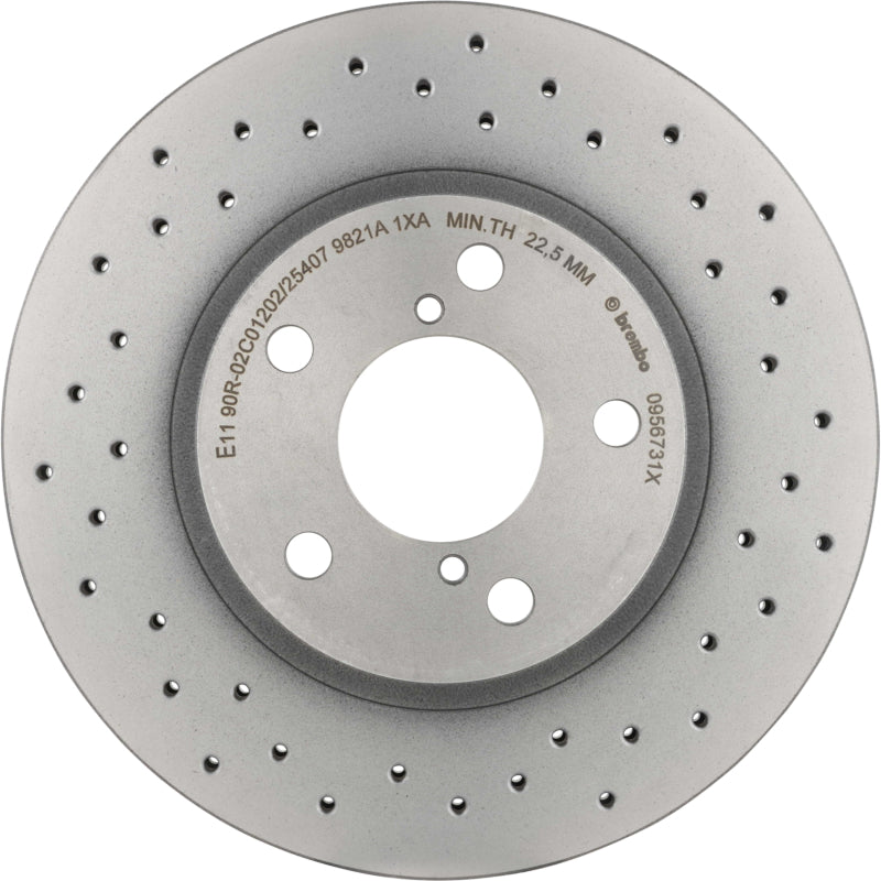 Brembo OE Brembo Front Premium Xtra Cross Drilled UV Coated Rotor for 93-01 Subaru Impreza