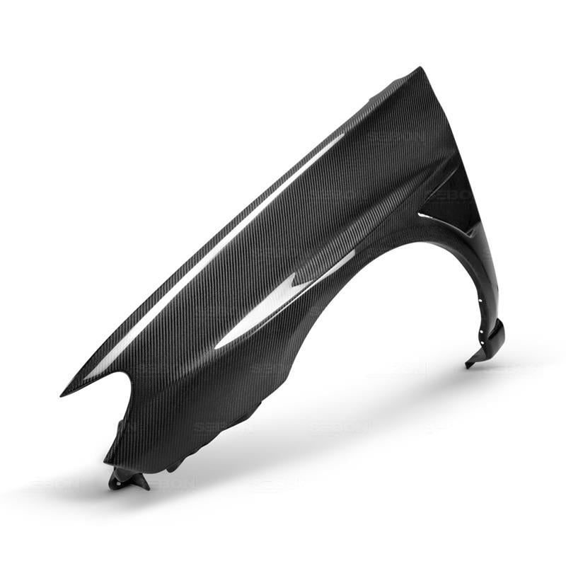 Seibon 10mm Wider Carbon Fiber Fenders for 06-07 Subaru WRX/STI - view 8