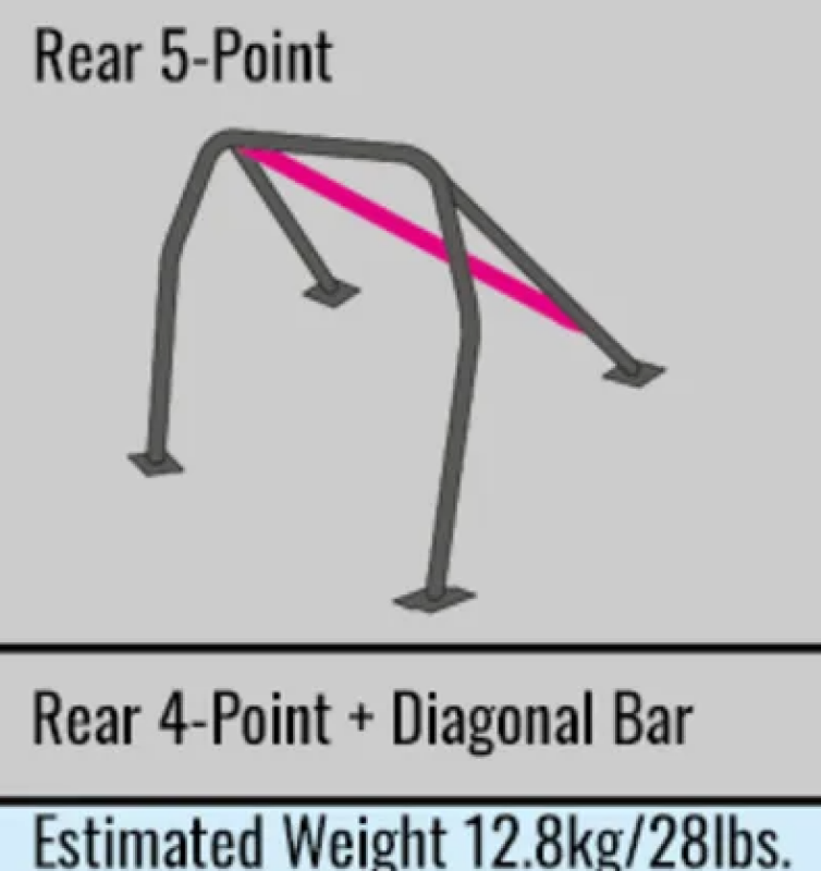 Cusco D1 Chromoly Blue 2-Pssgr 5-PT Roll Cage for 08-14 Subaru STI/Impreza - view 4