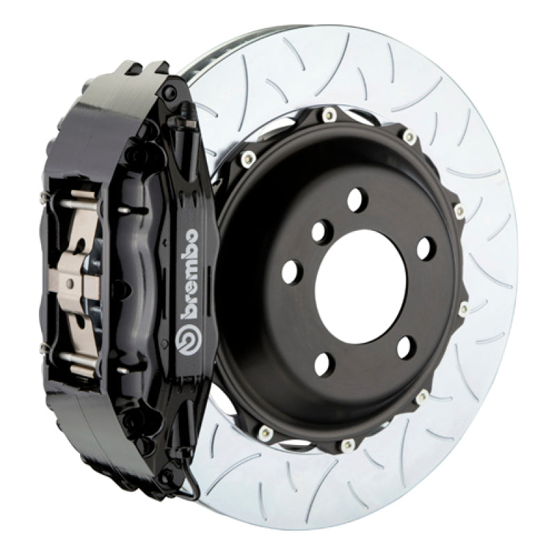 Brembo Front GT BBK 4 Piston Cast 2pc 355x32 2pc Rotor Slotted Type3-Black for 04-17 Subaru WRX/STI