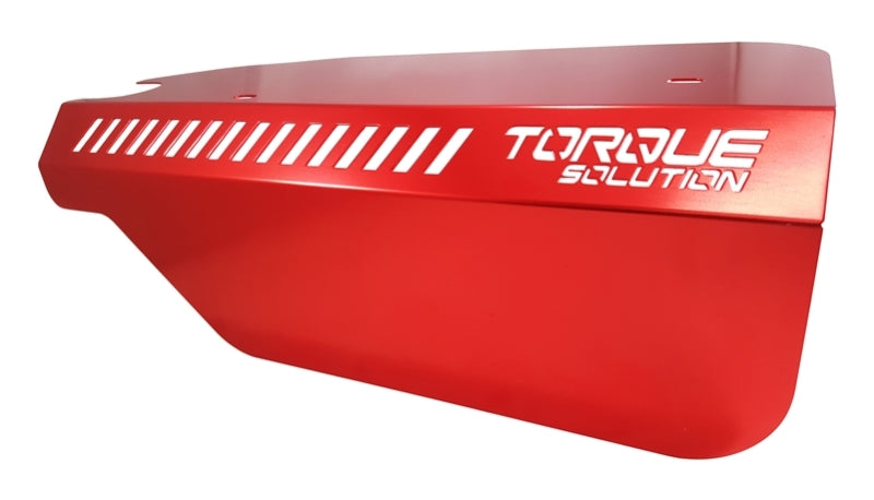 Torque Solution Engine Pulley Cover + + - Red for 2015 Subaru WRX/Forester XT