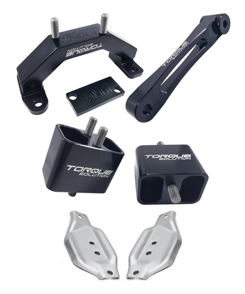 Torque Solution Engine Transmission Mount Kit with Mount Plates 04+ for 02-14 Subaru WRX/STI