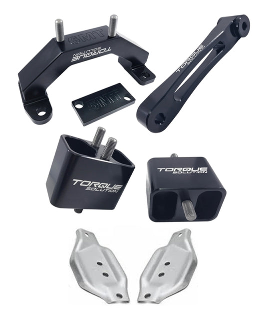 Torque Solution Engine Transmission Mount Kit with Mount Plates 04+ for 02-14 Subaru WRX/STI