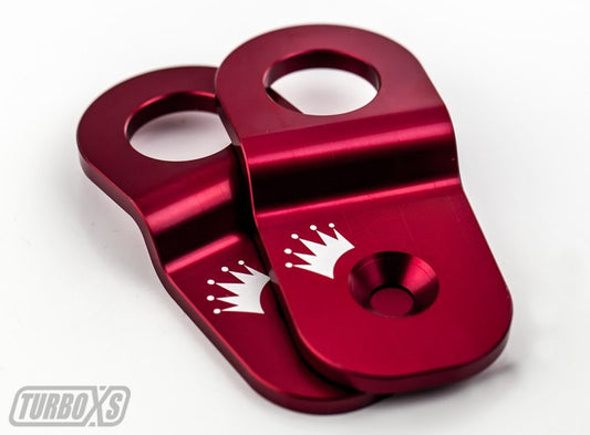 Turbo XS Billet Aluminum Radiator Stay - Red for 15-16 Subaru WRX/STI