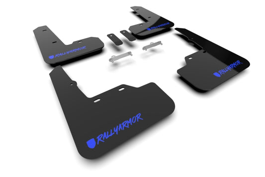 Rally Armor Black UR Mud Flap Altered Font Blue Logo for 22-26 Subaru WRX