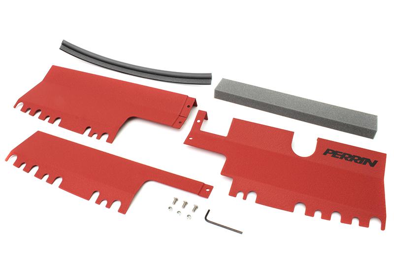 Perrin Performance PERRIN Radiator Shroud - Red for 15-21 Subaru WRX/STI - view 5