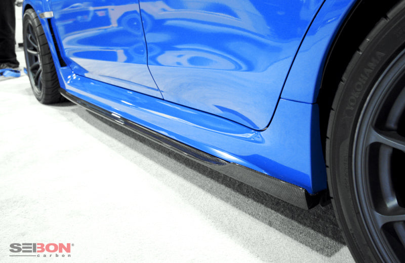 Seibon 15+ MB Style Carbon Fiber Side Skirts for Subaru WRX/STI - view 6