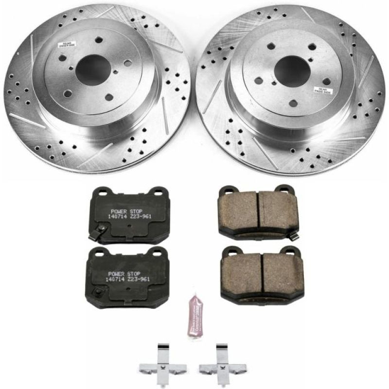 PowerStop Power Stop Rear Z23 Evolution Sport Brake Kit for 05-07 Subaru Impreza