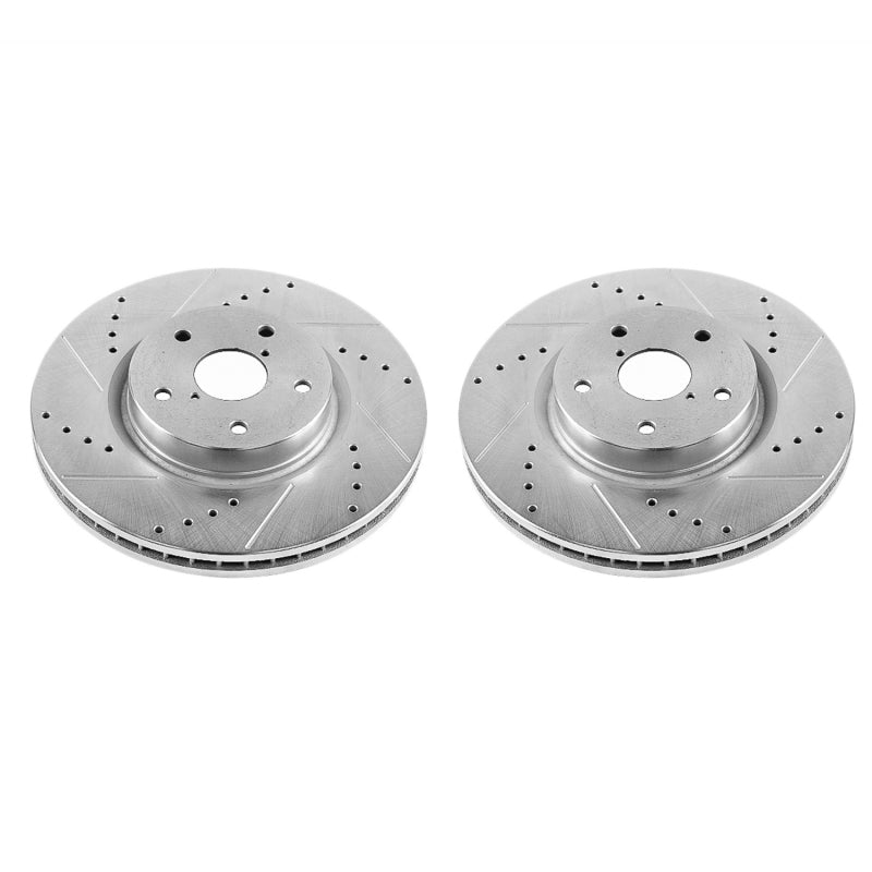 PowerStop Power Stop B9 Tribeca Front Evolution Drilled Slotted Rotors - Pair - view 2