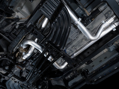 AWE Tuning 2025+ RAM 1500 RHO 3.0 I6 TT 0FG Dual Rear Exit Catback Exhaust - Diamond Black Tips