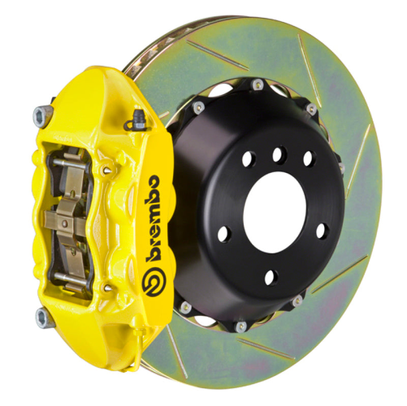 Brembo FR-S BRZ 86 Front GT BBK 4 Pist Cast 345x28 2pc Rotor Slotted Type1-Yellow