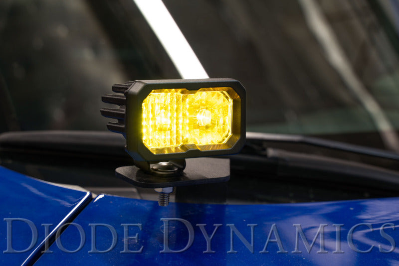 Diode Dynamics Pro Stage Series 2in LED Ditch Light Kit - Yellow Combo for 15-21 Subaru WRX/STI - view 7