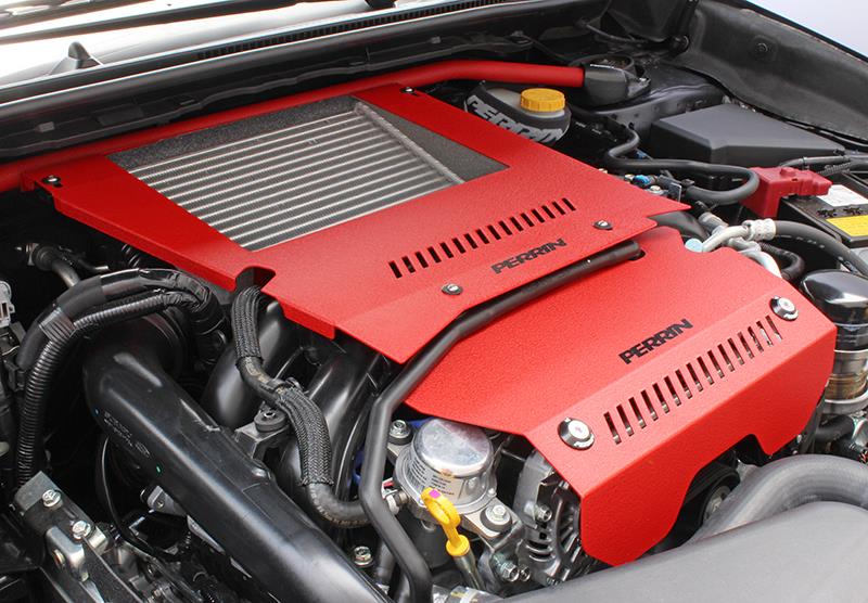 Perrin Performance PERRIN Engine Cover Kit - Red for 15-21 Subaru WRX - view 6