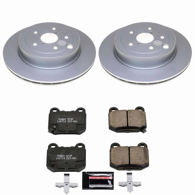 PowerStop Power Stop Rear Z23 Coated Brake Kit for 08-14 Subaru Impreza