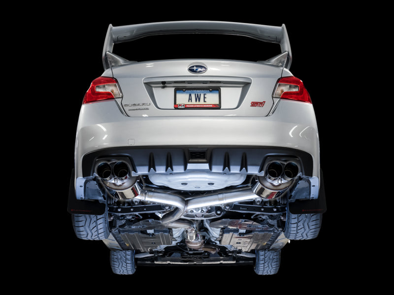 AWE Tuning VA GV GV Sedan Touring Edition Exhaust - Diamond Black Tip for Subaru WRX/STI - view 7