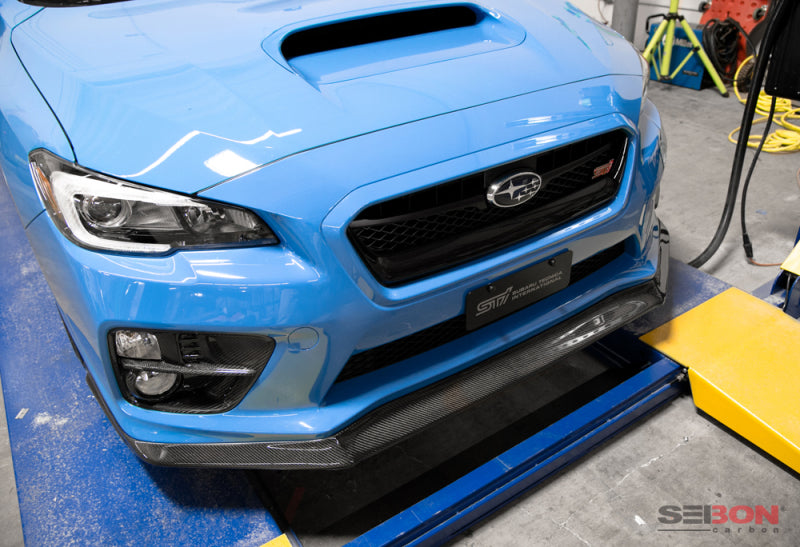 Seibon + MB1-Style Carbon Fiber Front Lip for 2015 Subaru WRX/STI - view 6