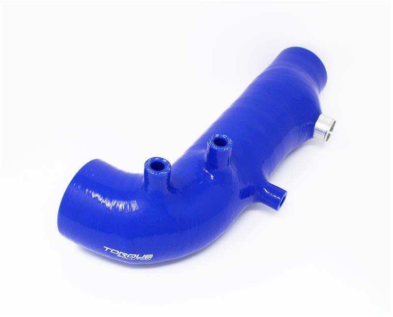 Torque Solution Turbo Inlet Hose Black: FTX - Blue for 02-07 Subaru WRX/STI/Legacy GT - view 3