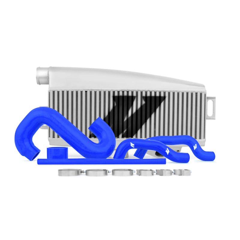 Mishimoto Top-Mount Intercooler Kit - Powder Coated Silver Blue Hoses for 02-07 Subaru WRX/STI