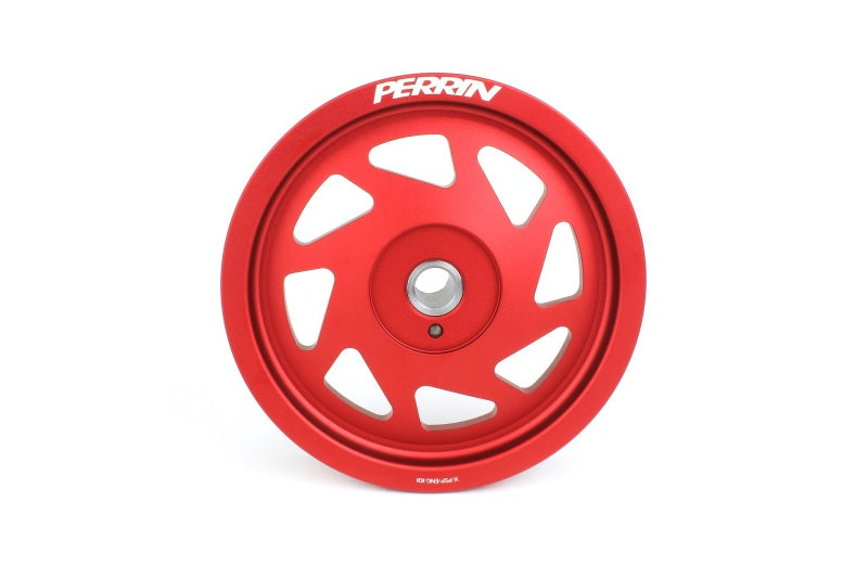 Perrin Performance PERRIN BRZ Toyota GR86 OBXT Lightweight Crank Pulley - Red for 22-26 Subaru WRX