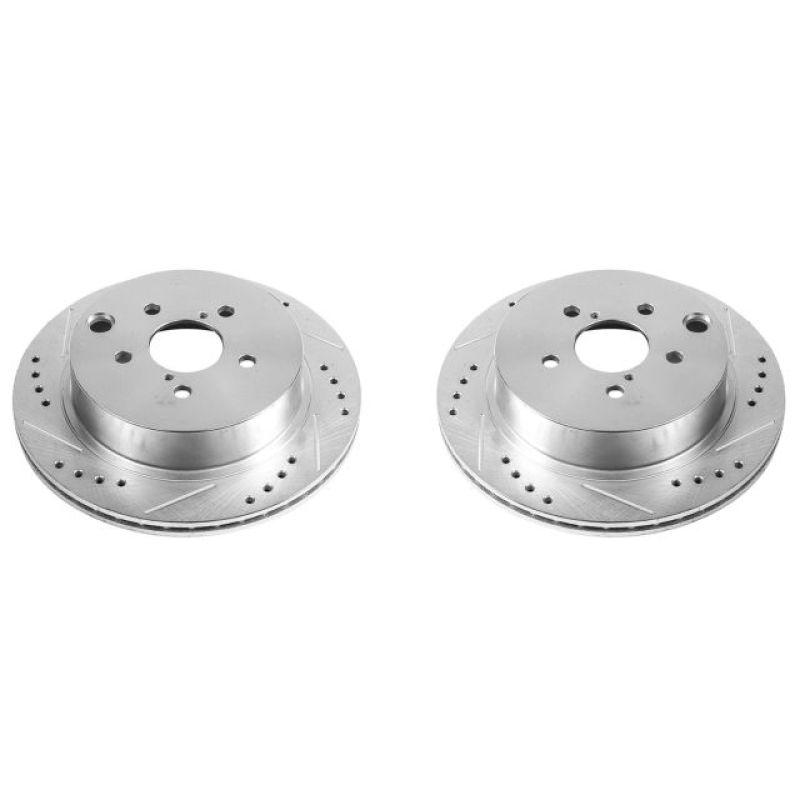 PowerStop Power Stop Rear Evolution Drilled Slotted Rotors - Pair