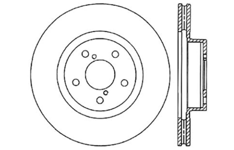 Stoptech Drilled Sport Brake Rotor - view 3