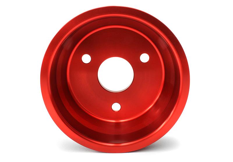 Perrin Performance PERRIN Crosstrek Lightweight Water Pump Pulley - Red for 15-21 Subaru WRX - view 5