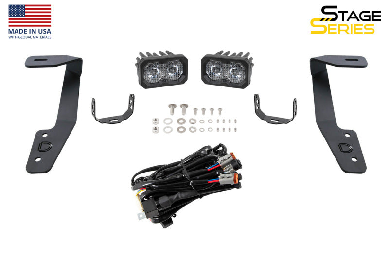 Diode Dynamics Crosstrek Stage Series 2in LED Ditch Light Kit - Sport Yellow Combo - view 8