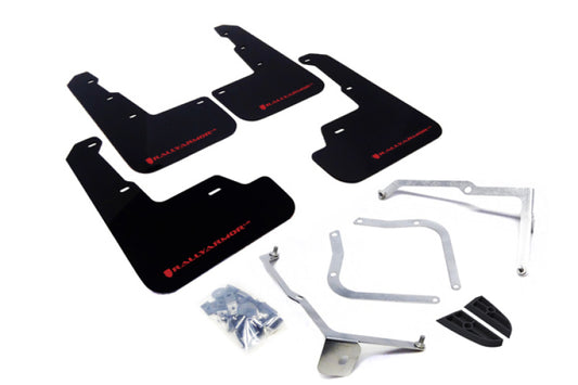 Rally Armor Black UR Mud Flap with Red Logo for 15-21 Subaru WRX/STI