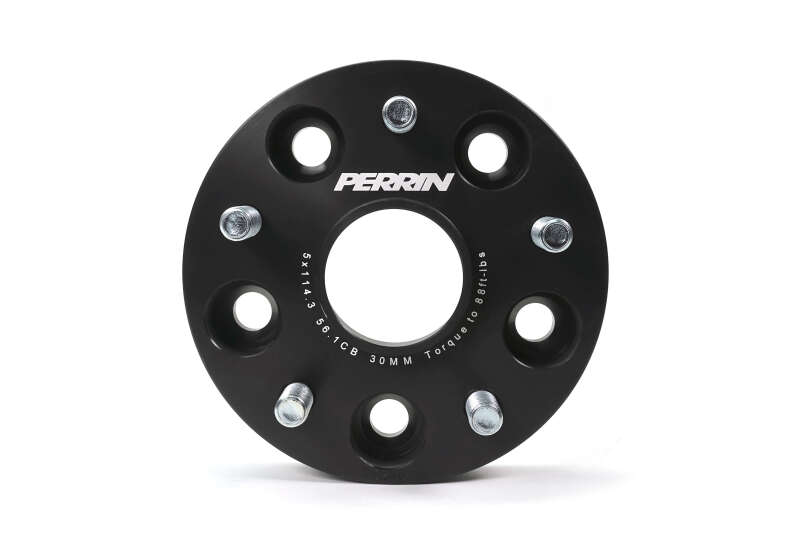 Perrin Performance PERRIN 30mm Wheel Spacers 5x114.3 BP with 56mm Hub - Black - view 9