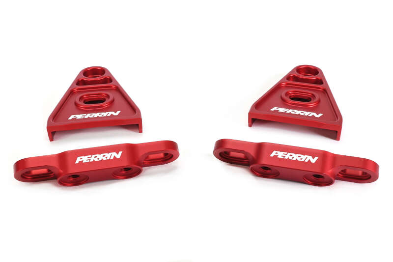 Perrin Performance PERRIN 15+ High-Lift Hood Brackets - Red for Subaru WRX/STI - view 2