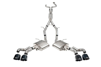 Corsa 2022-2024 Cadillac CT5-V Blackwing 3in. Cat-Back w/ Act. Exh. Dbl. X-Pipe Twin 4.5in. Tips