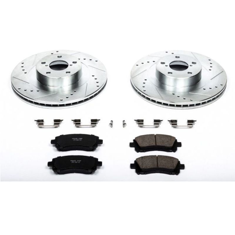 PowerStop Power Stop Front Z23 Evolution Sport Brake Kit for 02-03 Subaru Impreza