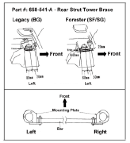 Cusco Strut Bar Type-AS Rear 20mm Round SF SG