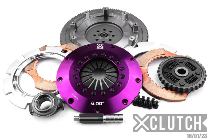 XCLUTCH Base 8in Twin Sprung Ceramic Clutch Kit for 15-17 Subaru WRX