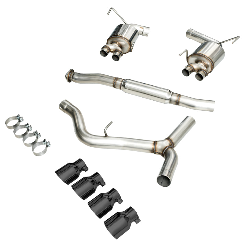 AWE Tuning + VA Sedan Touring Edition Exhaust - Diamond Black Tips for 2015 Subaru WRX - view 6