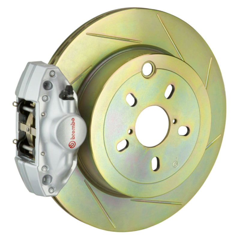 Brembo FRS Exc with Elec Park Brake Rr GT BBK 2 Pis Cast 2pc 316 x20 1pc Rtr Slot Type1-Silver