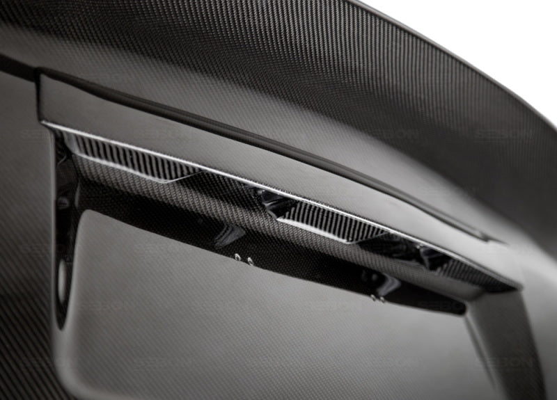 Seibon 4dr C-style Carbon Fiber Trunk Lid for 08-14 Subaru WRX/STI/Impreza - view 6