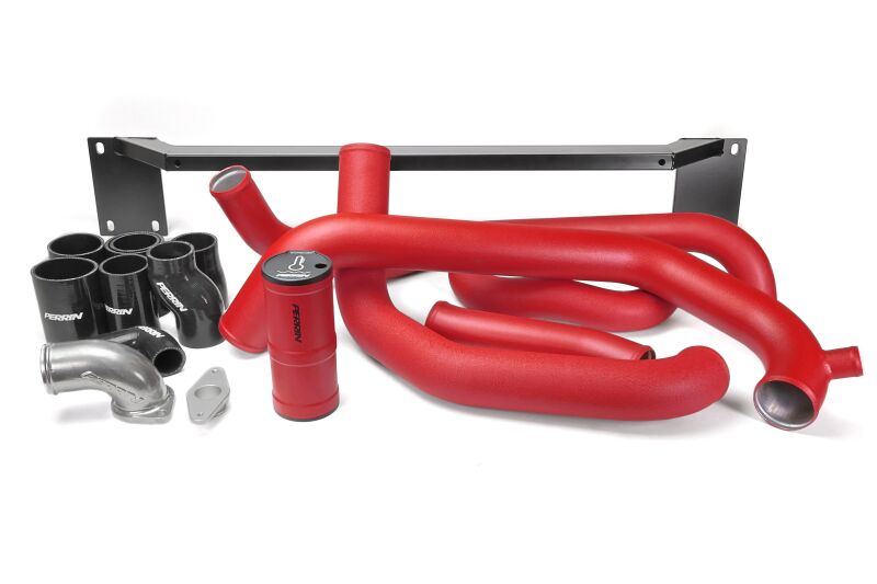 Perrin Performance PERRIN Front Mount Intercooler Boost Tube Kit - Red for 08-14 Subaru WRX