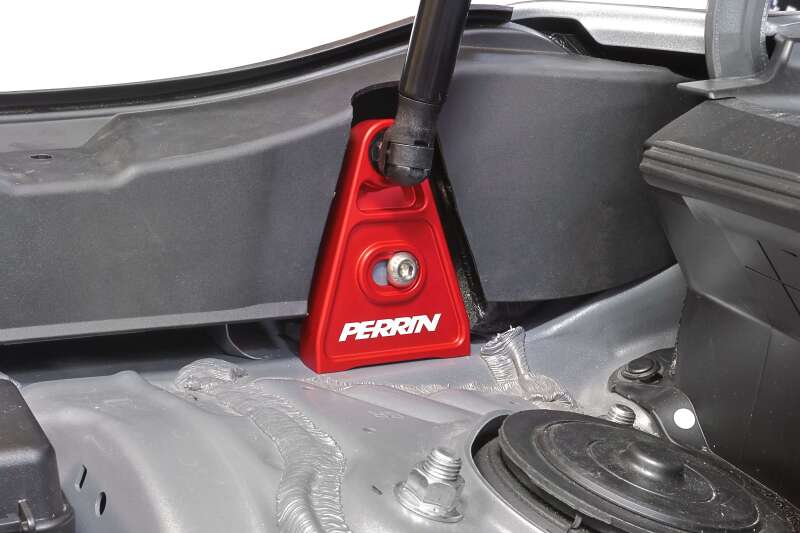 Perrin Performance PERRIN 15+ High-Lift Hood Brackets - Red for Subaru WRX/STI - view 4