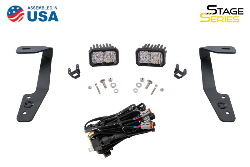 Diode Dynamics Crosstrek Stage Series 2in LED Ditch Light Kit - Yellow Pro Combo - view 3