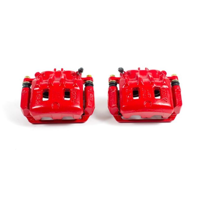 PowerStop Power Stop Front Red Calipers with Brackets - Pair