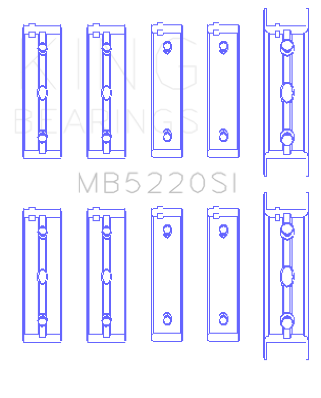 King Engine Bearings Ej20 Ej22 Ej25 Main Bearing Set - view 3
