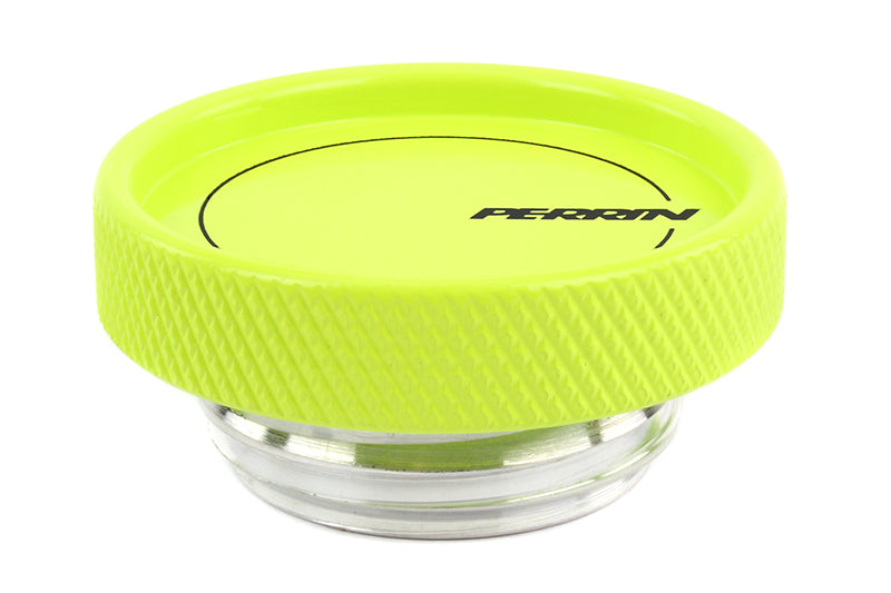 Perrin Performance PERRIN Crosstrek BRZ FR-S GR86 GR86 Oil Fill Cap - Neon Yellow for 02-26 Subaru WRX/STI/Impreza - view 2