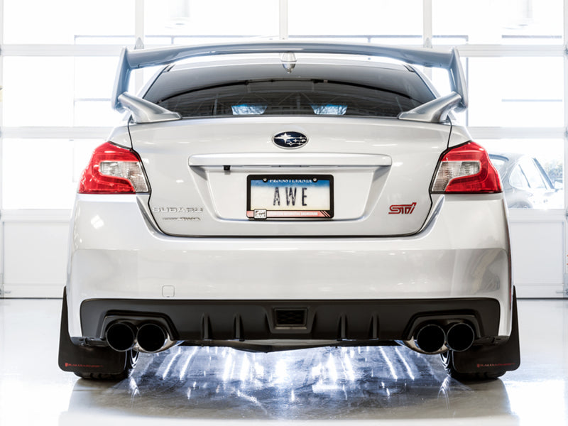 AWE Tuning VA GV GV Sedan Touring Edition Exhaust - Diamond Black Tip for Subaru WRX/STI - view 3