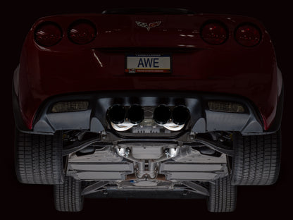AWE Tuning 05-07 C6 Chevrolet Corvette 6.0L Touring Edition Axleback Exhaust w/ Diamond Black Tips