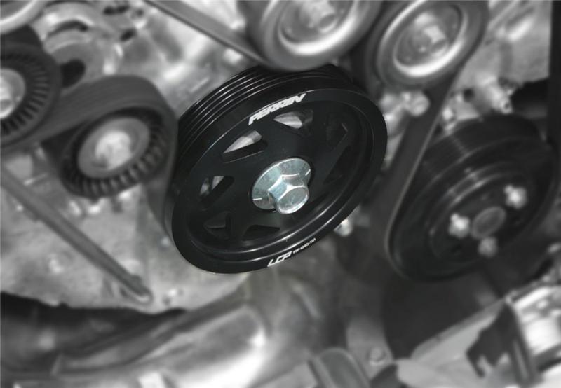 Perrin Performance PERRIN BRZ Crosstrek Lightened Crank Pulley - Black for 15-18 Subaru WRX - view 5
